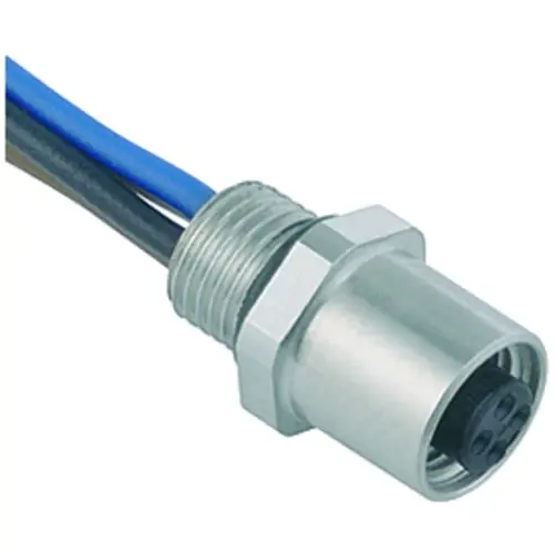 Nur Für Kurze Zeit Einbaubuchse, M5, 4-polig, Litzenanschluss, Schraubverriegelung, gerade, 09 3112 00 04