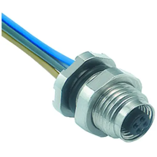 Sonderaktion Einbaubuchse, M5, 3-polig, Litzenanschluss, Schraubverriegelung, gerade, 09 3106 86 03