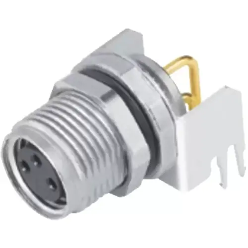 Einbaubuchse, M8, 4-polig, THT, Schraubverriegelung, abgewinkelt, 86 6618 1121 00004 Preisknaller