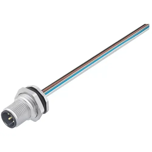 Einbaustecker, M12, 5-polig, Litzenanschluss, Schraubverriegelung, gerade, 76 0631 1011 00005 0200 Preis Gesenkt