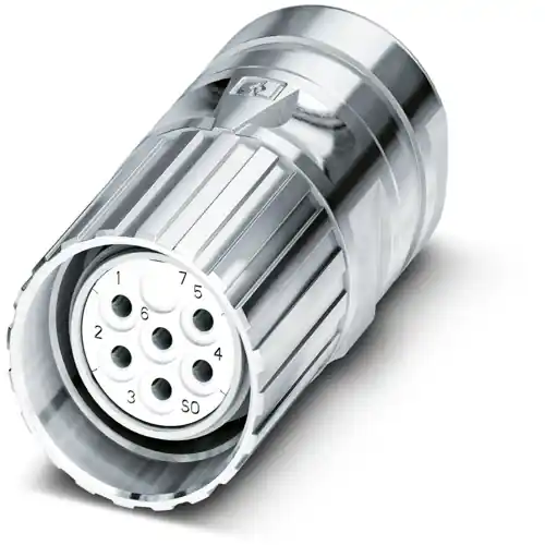 Sofort Bestellen Kupplung, M23, 7-polig, Crimpanschluss, Schraubverriegelung, gerade, 1243742