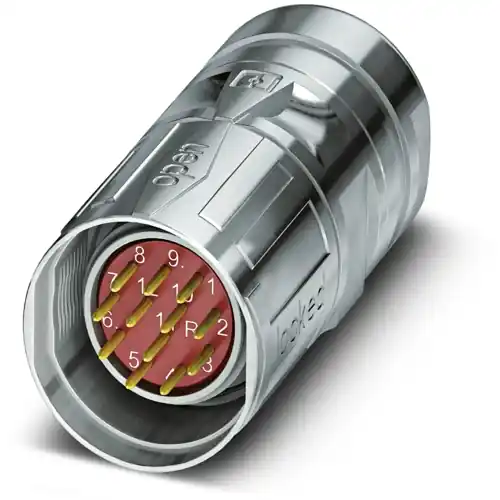 Stecker, M23, 12-polig, Crimpanschluss, SPEEDCON-Verriegelung, gerade, 1243577 Direktkauf