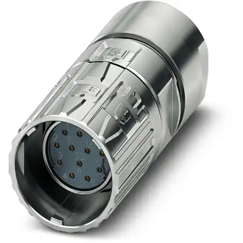 Highlight Kupplung, M23, 12-polig, Crimpanschluss, ONECLICK-Schnellverriegelung, gerade, 1629164