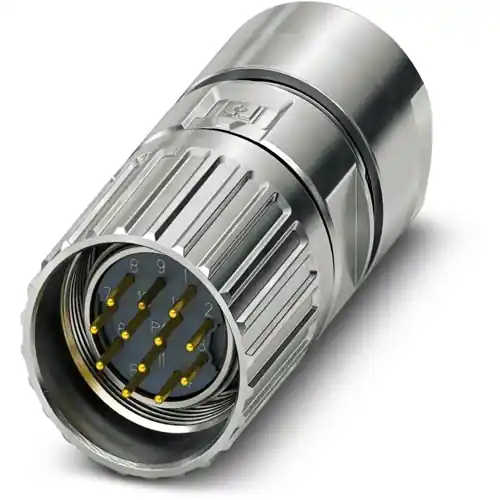 Preisknaller Stecker, M23, 12-polig, Crimpanschluss, Schraubverriegelung, gerade, 1629208