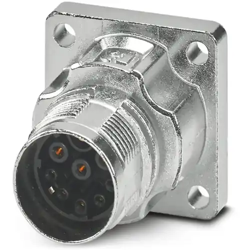 Aufbaubuchse, M17, 9-polig, Crimpanschluss, Standard-/ONECLICK-Schnellverriegelung, gerade, 1628907 Markenware