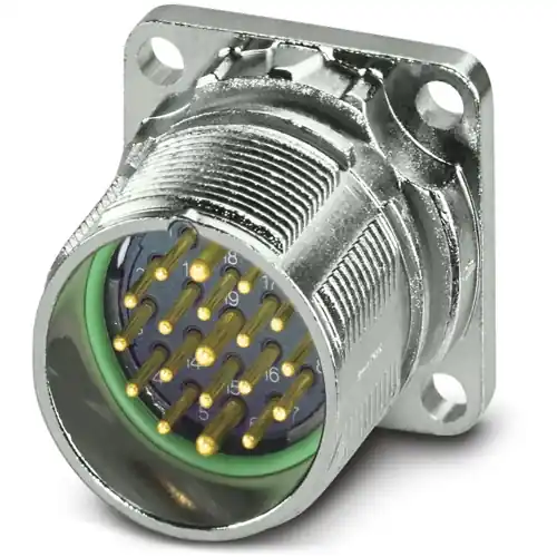 Aufbaustecker, M23, 19-polig, Crimpanschluss, Standard-/ONECLICK-Schnellverriegelung, gerade, 1629084 Neu