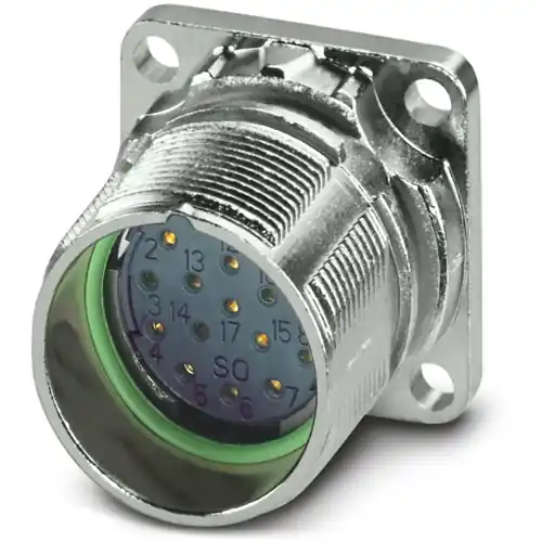 Aufbaubuchse, M23, 17-polig, Crimpanschluss, Standard-/ONECLICK-Schnellverriegelung, gerade, 1629087 Sichere Zahlung