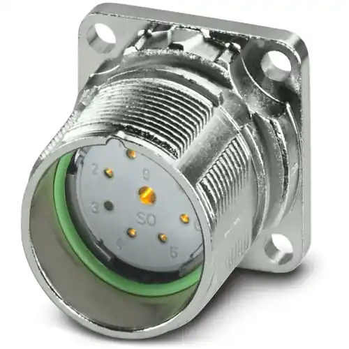 Kostenloser Versand Aufbaubuchse, M23, 9-polig, Crimpanschluss, Standard-/ONECLICK-Schnellverriegelung, gerade, 1629091