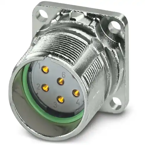 Aufbaubuchse, M23, 6-polig, Lötanschluss, Standard-/ONECLICK-Schnellverriegelung, gerade, 1339316 Preis Gesenkt