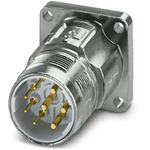 Aufbaustecker, M23, 8-polig, Crimpanschluss, Standard-/ONECLICK-Schnellverriegelung, gerade, 1628775 Markenware