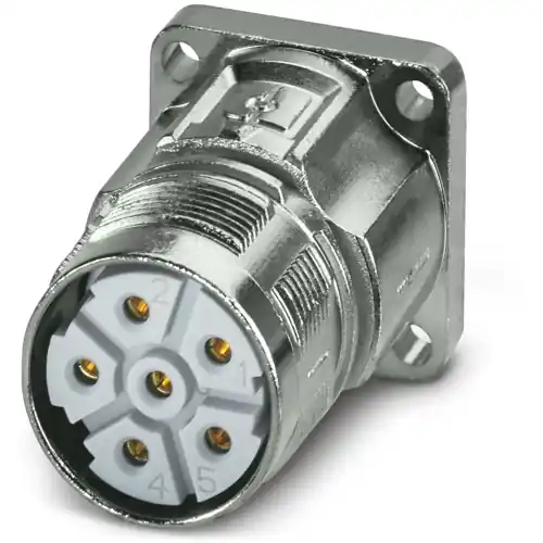 Angebot Aufbaubuchse, M23, 6-polig, Crimpanschluss, Standard-/ONECLICK-Schnellverriegelung, gerade, 1628834