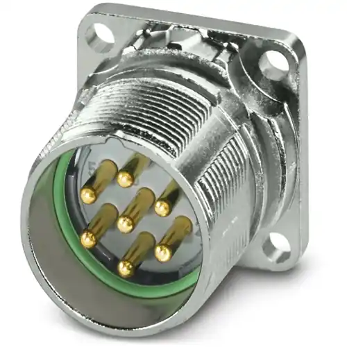 Markenprodukt Aufbaustecker, M23, 7-polig, Lötanschluss, Standard-/ONECLICK-Schnellverriegelung, gerade, 1339318