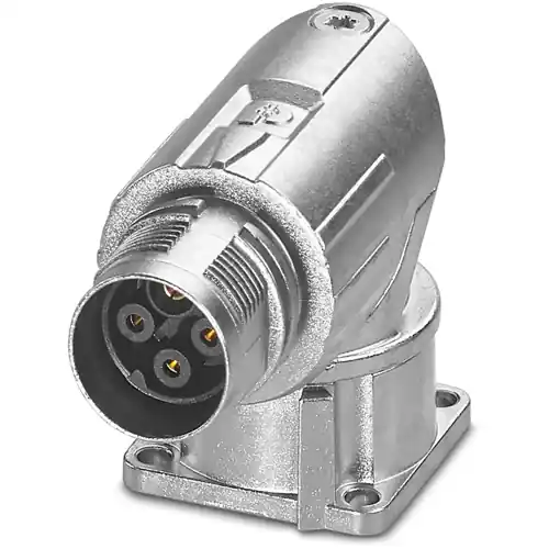 Aufbaubuchse, M17, 4-polig, Crimpanschluss, Standard-/ONECLICK-Schnellverriegelung, abgewinkelt, 1069508 Preis Gesenkt