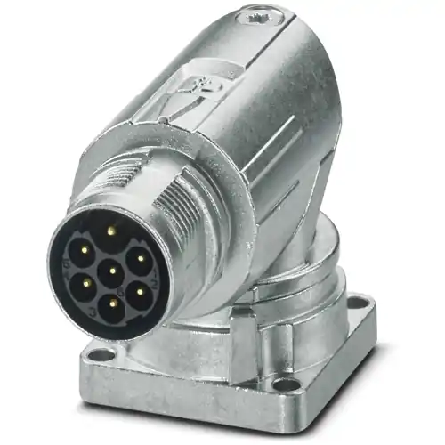 Neuheit Aufbaustecker, M17, 7-polig, Crimpanschluss, Standard-/ONECLICK-Schnellverriegelung, abgewinkelt, 1628509