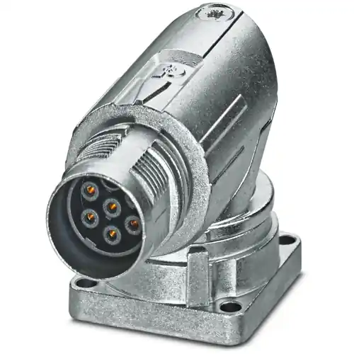 Aufbaubuchse, M17, 7-polig, Crimpanschluss, Standard-/ONECLICK-Schnellverriegelung, abgewinkelt, 1628510 Neuheit