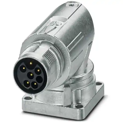 Aufbaustecker, M17, 6-polig, Crimpanschluss, Standard-/ONECLICK-Schnellverriegelung, abgewinkelt, 1628513 Kostenloser Rückversand