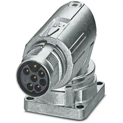 Sonderaktion Aufbaustecker, M17, 6-polig, Crimpanschluss, Standard-/ONECLICK-Schnellverriegelung, abgewinkelt, 1628515