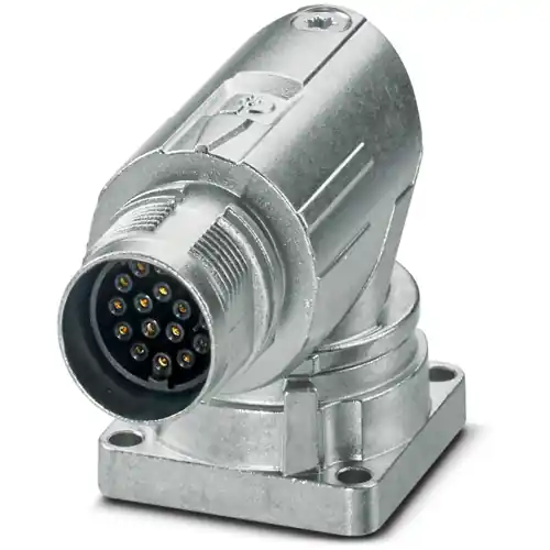 Aufbaubuchse, M17, 17-polig, Crimpanschluss, Standard-/ONECLICK-Schnellverriegelung, abgewinkelt, 1628520 Heißes Angebot