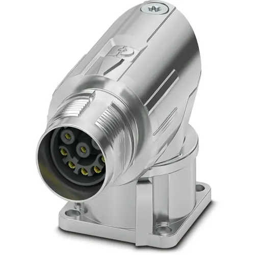 Sichere Zahlung Aufbaubuchse, M17, 8-polig, Crimpanschluss, Standard-/ONECLICK-Schnellverriegelung, abgewinkelt, 1628526