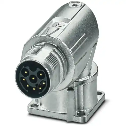 Aufbaustecker, M17, 8-polig, Crimpanschluss, Standard-/ONECLICK-Schnellverriegelung, abgewinkelt, 1628527 Neuheit