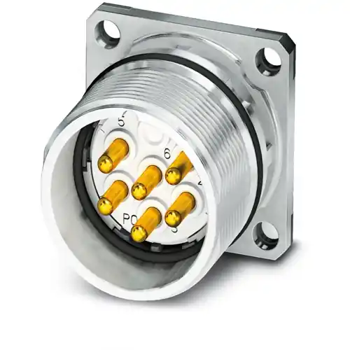 Abverkauf Aufbaustecker, M23, 6-polig, Lötanschluss, Standard-/SPEEDCON-Verriegelung, gerade, 1243931