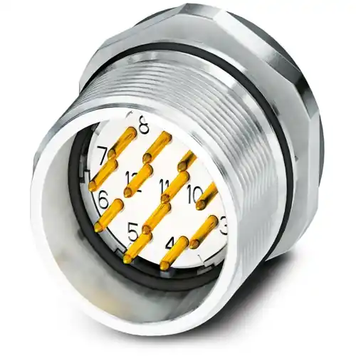 Einbaustecker, M23, 12-polig, Lötanschluss, Standard-/SPEEDCON-Verriegelung, gerade, 1243861 Kostenloser Versand