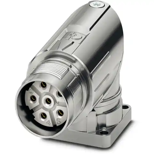 Aufbaubuchse, M23, 6-polig, Crimpanschluss, Standard-/ONECLICK-Schnellverriegelung, abgewinkelt, 1628491 Garantierte Lieferung