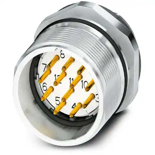 Einbaustecker, M23, 17-polig, Lötanschluss, Standard-/SPEEDCON-Verriegelung, gerade, 1243871 Kostenloser Versand