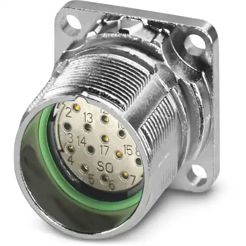 Aufbaubuchse, M23, 17-polig, Lötanschluss, Standard-/ONECLICK-Schnellverriegelung, gerade, 1339338 Direktkauf