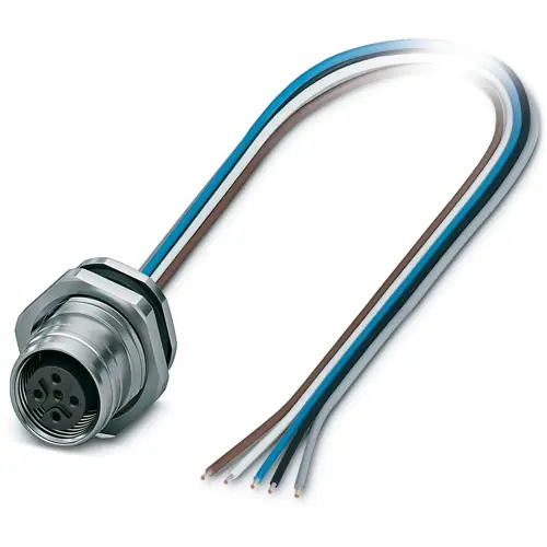 Einbaubuchse, M12, 8-polig, Litzenanschluss, Push-Pull, gerade, 1432248 Finale Aktion