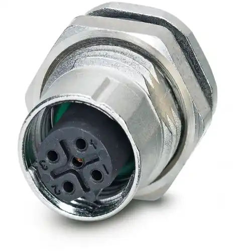 Einbaubuchse, M12, 5-polig, Lötstifte, SPEEDCON-Verriegelung, gerade, 1240025 Markenware