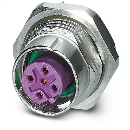 Einbaubuchse, M12, 5-polig, Lötstifte, SPEEDCON-Verriegelung, gerade, 1239813 Sonderaktion