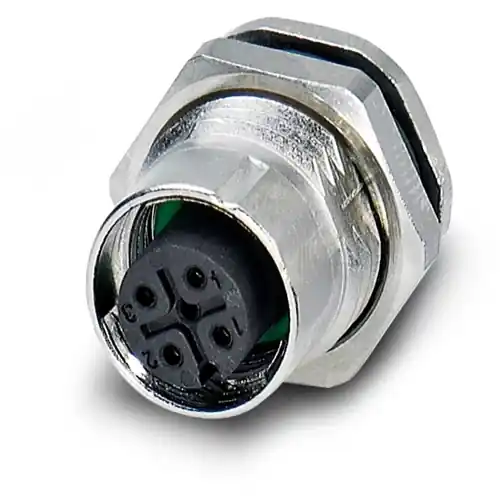 Kostenloser Rückversand Einbaubuchse, M12, 4-polig, Lötanschluss, SPEEDCON-Verriegelung, gerade, 1239286