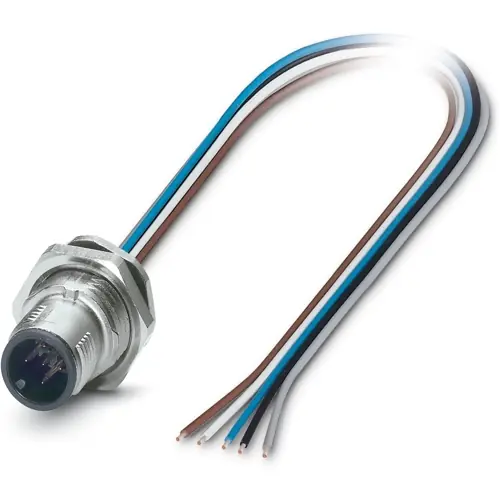 Einbaustecker, M12, 5-polig, Litzenanschluss, gerade, 1239276 Neue Kollektion