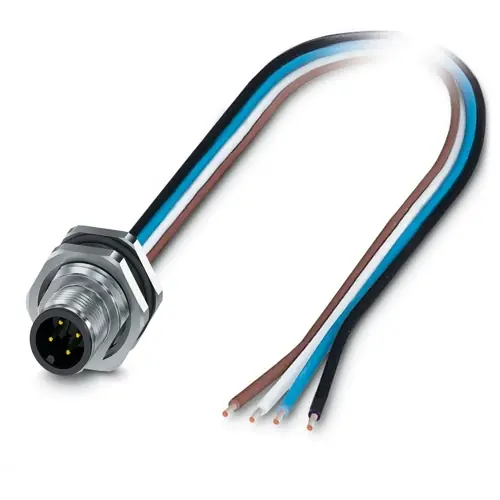 Einbaustecker, M12, 5-polig, Litzenanschluss, gerade, 1238892 Heißes Angebot