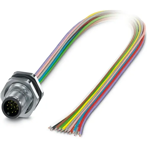 Garantierte Lieferung Einbaustecker, M12, 8-polig, Litzenanschluss, gerade, 1238894
