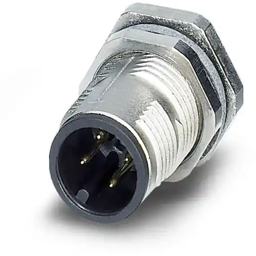 Einbaustecker, M12, 4-polig, Lötstifte, SPEEDCON-Verriegelung, gerade, 1239994 Neue Kollektion
