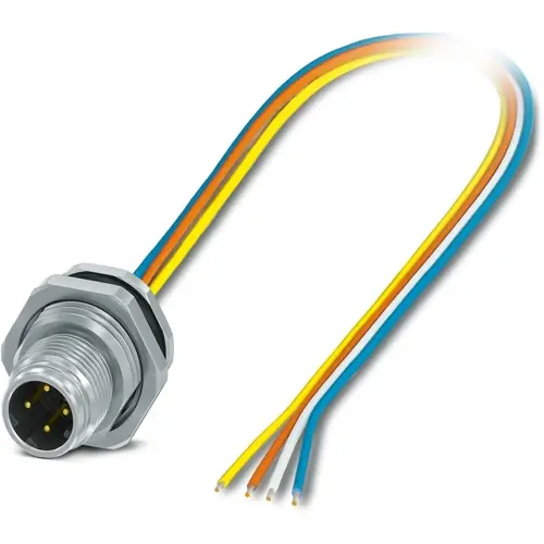 Sichere Zahlung Einbaustecker, M12, 4-polig, Litzenanschluss, Push-Pull, gerade, 1108128