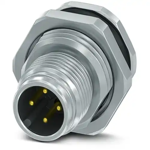 Schneller Versand Einbaustecker, M12, 4-polig, Lötanschluss, Push-Pull, gerade, 1108002