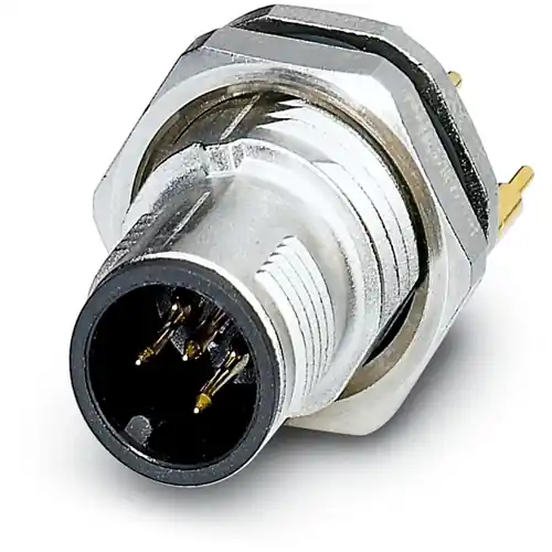 Markenprodukt Einbaustecker, M12, 5-polig, Lötstifte, SPEEDCON-Verriegelung, gerade, 1240063