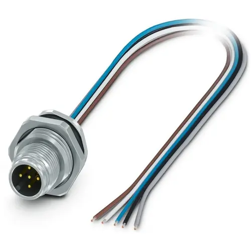 Sofort Bestellen Einbaustecker, M12, 5-polig, Litzenanschluss, Push-Pull, gerade, 1027697