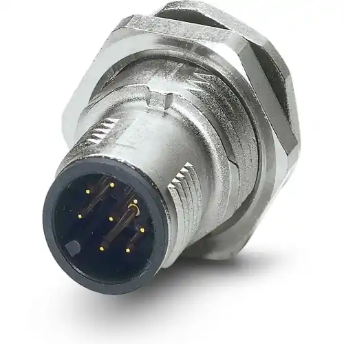 Echt Einbaustecker, M12, 8-polig, Lötstifte, SPEEDCON-Verriegelung, gerade, 1239961