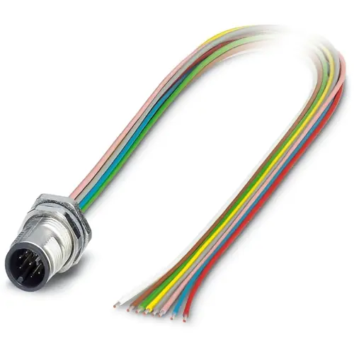 Meistverkauft Einbaustecker, M12, 8-polig, Litzenanschluss, SPEEDCON-Verriegelung, gerade, 1240003