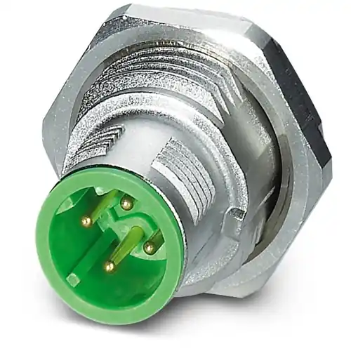 Einbaustecker, M12, 4-polig, Lötstifte, SPEEDCON-Verriegelung, gerade, 1239820 Schneller Versand