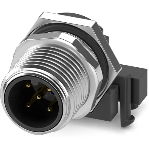 Rabatt Einbaustecker, M12, 5-polig, Lötstifte, abgewinkelt, 1396609