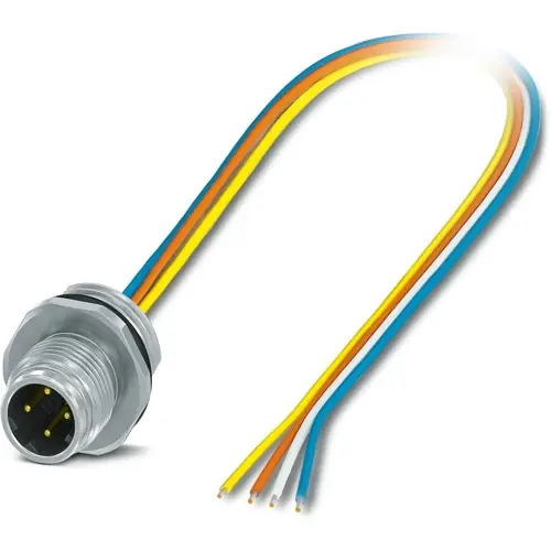 Preisknaller Einbaustecker, M12, 4-polig, Litzenanschluss, Push-Pull, gerade, 1027688