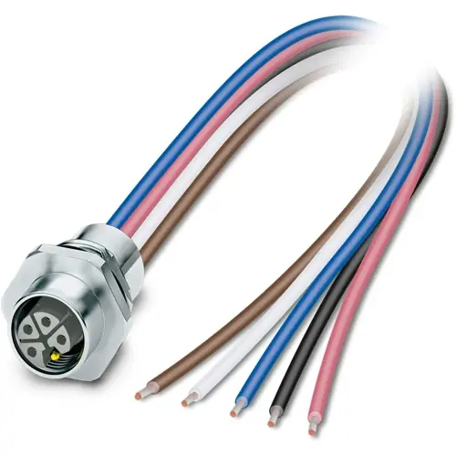 Angebot Einbaubuchse, M12, 5-polig, Litzenanschluss, gerade, 1239542