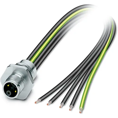 Super-Preis Einbaustecker, M12, 5-polig, Litzenanschluss, gerade, 1239549