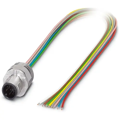 Einbaustecker, M12, 8-polig, Litzenanschluss, SPEEDCON-Verriegelung, gerade, 1239881 Preisknaller