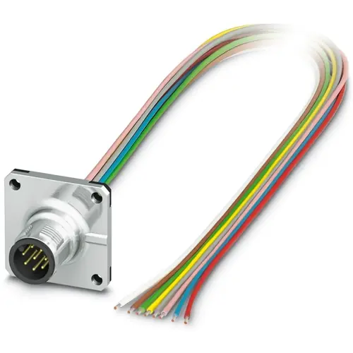 Top-Seller Einbaustecker, M12, 8-polig, Litzenanschluss, gerade, 1239721